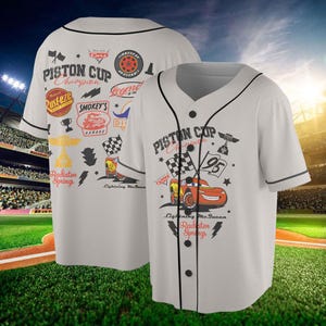 Maillot Disneyy Cars vintage, carte conique confortable de Radiator Springs Jersey, maillot Lightning Mcqueen, bracelet noeud Coquette Disneyy Cars Jersey