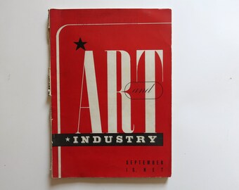 Art and Industry September 1938 Volume 25 Number 147 (Monthly Journal)