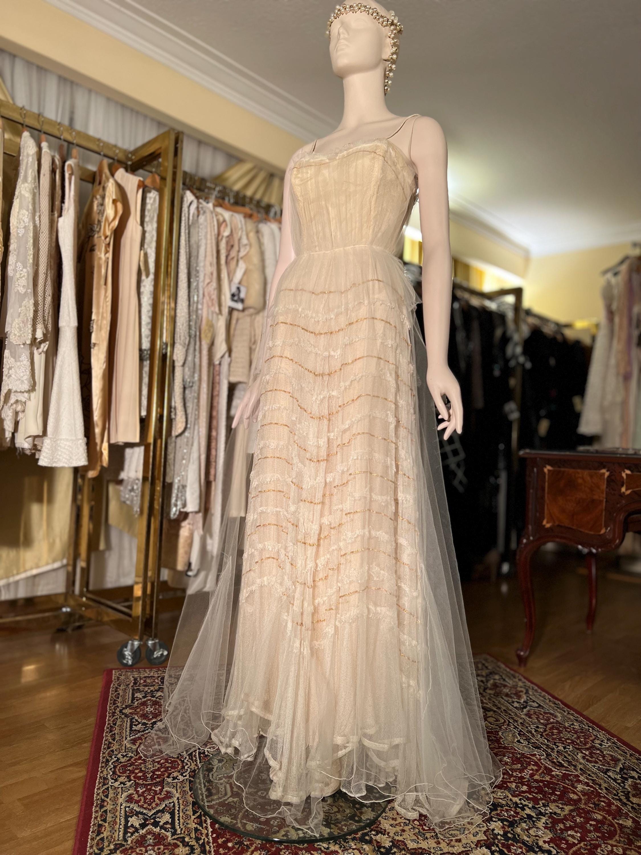 Art Deco Vestidos De Novia De 1920 Vestido De Alta Costura Vintage