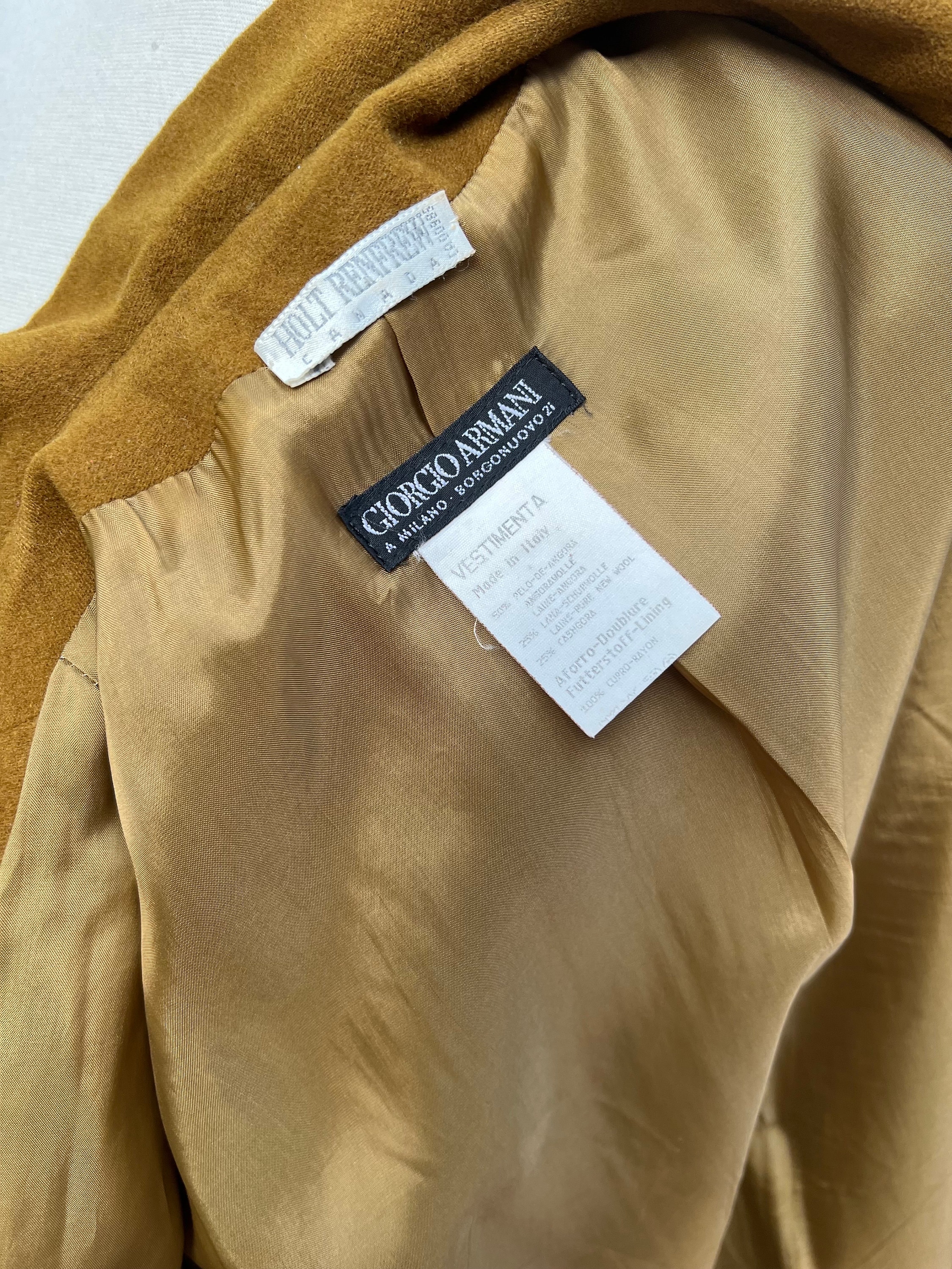Buy 2000's Giorgio Armani Angora/pure New Wool Jacket Online in