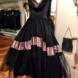 1940's Vintage Couture Taffeta Gown image 1