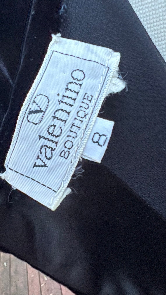 1990's Valentino Boutique Black Velvet Top - image 9