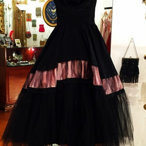 1940's Vintage Couture Taffeta Gown image 4