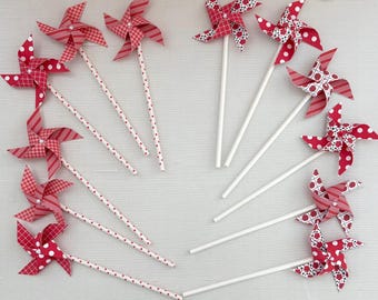 Gingham and red poppies minis