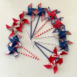 USA patriotic spinning pinwheels for 4th of July, Veteran&#39;s Day, Labor Day or Memorial Day events