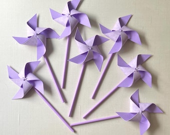 Pastel lilac monochromatic floral pinwheels