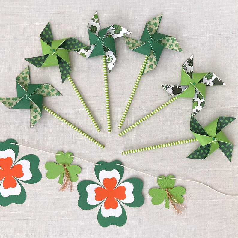 St Patrick's Day Spinning Pinwheels | Shamrocks Pinwheels | Green ...