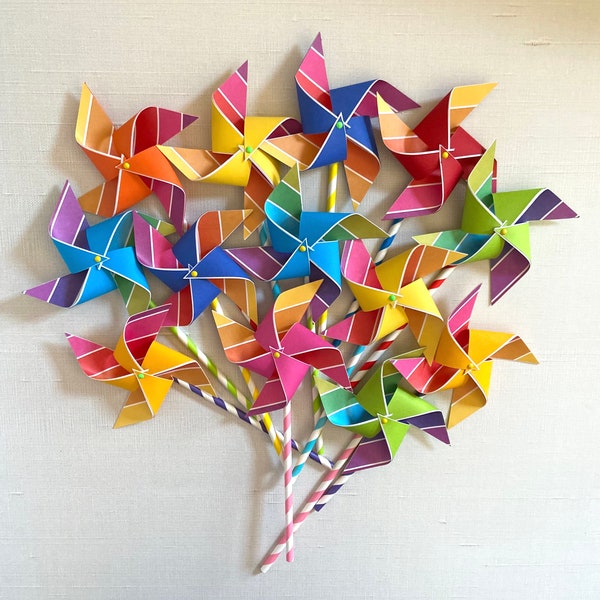 Red Pinwheels - Etsy