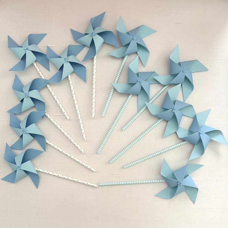 Retro Yellow and Blue Pinwheels: Here Comes the Son, First Trip Around ...