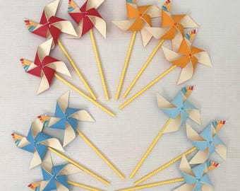 Sunshine pinwheels: Here comes the son, First trip around the sun, First birthday pinwheels, Baby showers