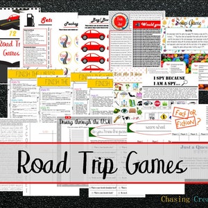 Road Trip Games / Car Games / Travel Games - Instant Download