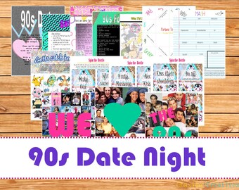 90's Date Night Printable - Instant Download