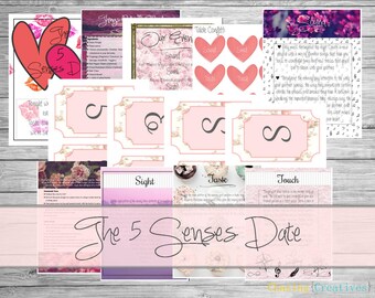 The 5 Senses Date Night Printable - Instant Download