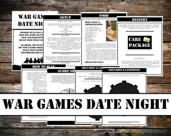 War Games Date Night Printable - Instant Download