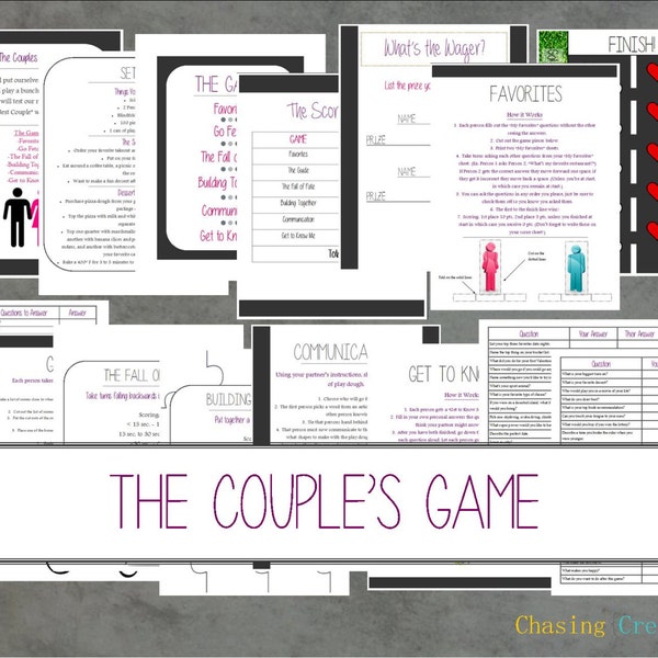 The Couple's Game Date Night Printable - Instant Download