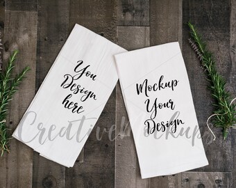 Download Free Tea Towel Mockup White Flour Sack Towel Mockup Farmhouse Mockups Free Psd Mockup Template PSD Mockup Template