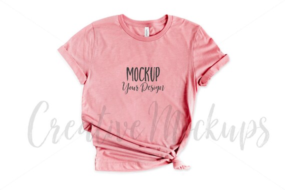 Mauve T-Shirt Mockup Bella  Canvas Mauve Shirt