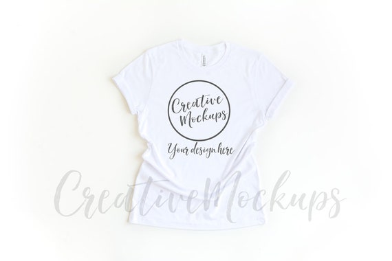 Bella And Canvas Basic White Shirt Mockups 3001 Bella And Canvas Basic White Shirt Mockups 3001