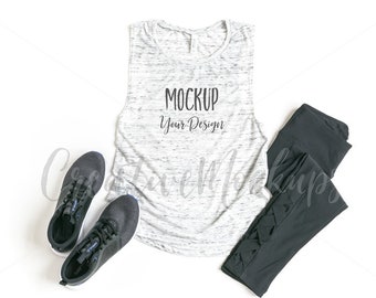 Bella Canvas White Muscle Tank Top Mockup Muscle Shirt Etsy