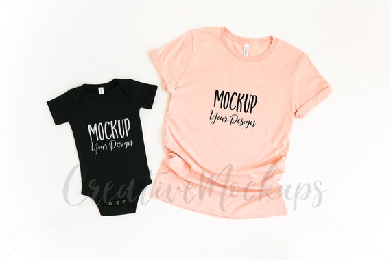 Bella And Canvas Mommy And Me Shirt Mockup 3001
