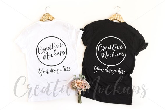Bella And Canvas Black And White Back Of T-Shirt Bella And Canvas Black And White Back Of T-Shirt