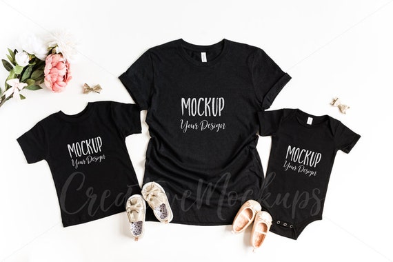 Bella And Canvas Mommy And Me Shirt Mockup
