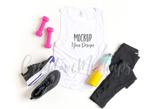 Bella Canvas White Muscle Tank Top Mockup Muscle Bella Canvas White Muscle Tank Top Mockup Muscle