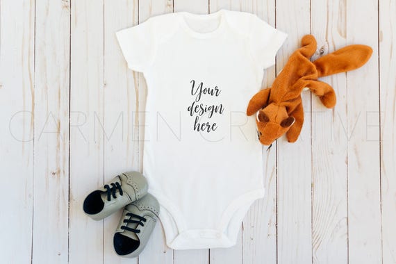 Baby Boy Bodysuit Mockup Baby Bodysuit Mockups On
