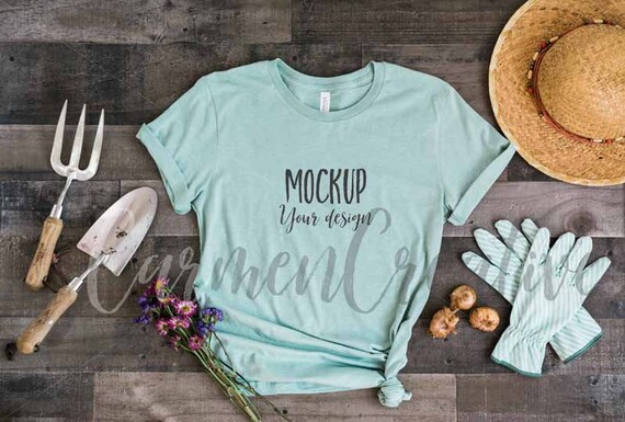 Bella Canvas Heather Prism Dusty Blue Mockup 3001 Bella Canvas Heather Prism Dusty Blue Mockup 3001