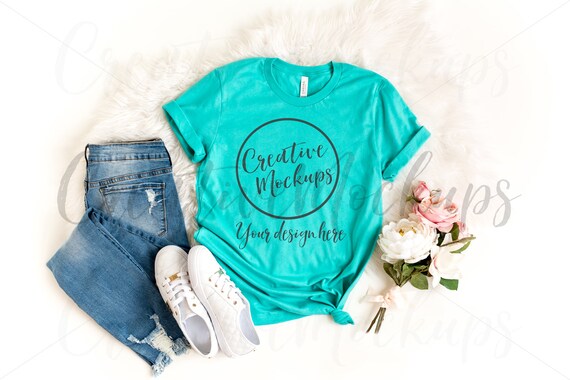 Bella Canvas Teal Shirt Mockup 3001 Stylish Bella Canvas Teal Shirt Mockup 3001 Stylish