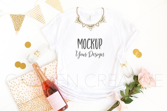 Bella  Canvas Black And White Shirt Mockups 3001