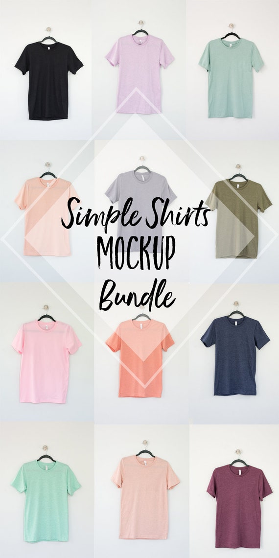Download Free Set Of 20 Shirt Mockup Bundle Simple T-Shirt (PSD ...