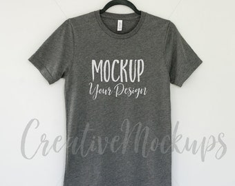 Download Gray Hanging Shirt Mockup Simple Gray T Shirt Mockup Shirt Flat Lay Photo Best Free Downloads 3d Mockups Templates PSD Mockup Templates