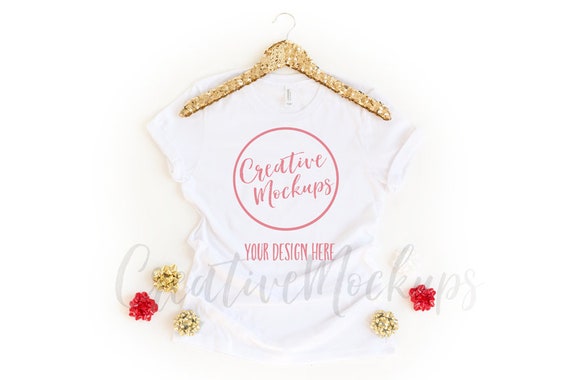 Bella And Canvas Christmas White Shirt Mockups 3001 Bella And Canvas Christmas White Shirt Mockups 3001