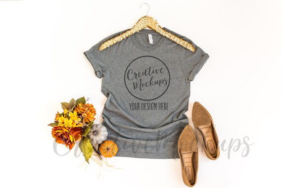 Bella And Canvas Fall Deep Heather Shirt Mockup 3001 Bella And Canvas Fall Deep Heather Shirt Mockup 3001