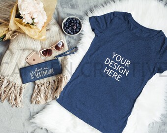 Bella Canvas Heather Stone Fall Shirt Mockup 3001 Fall Etsy