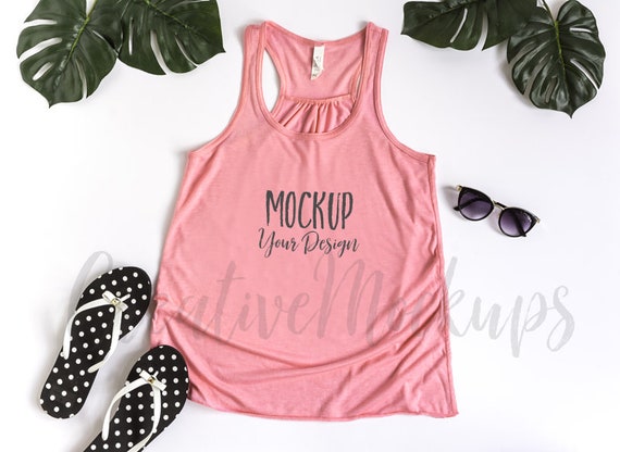 Bella And Canvas Mauve Racerback Tank Top Mockup