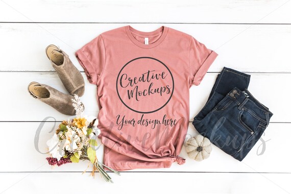 2 Bella Canvas Mauve Fall Shirt Mockups 3001 2 Bella Canvas Mauve Fall Shirt Mockups 3001