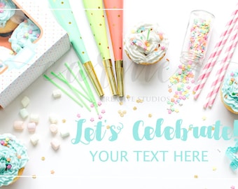 Party Styled Stock Photography / Birthday Stock Photography / Festive Stock Photo / Digital Download