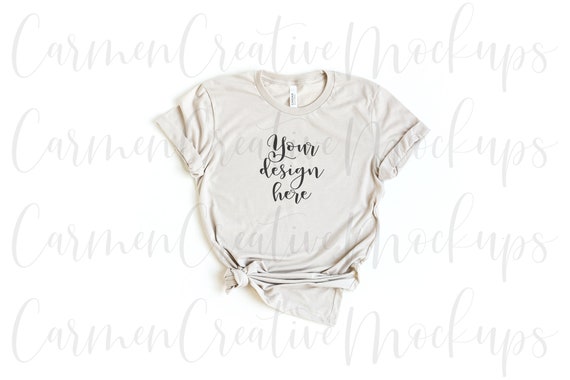 Download Bella Canvas Basic Heather Dust T Shirt Mockup 3001 Etsy