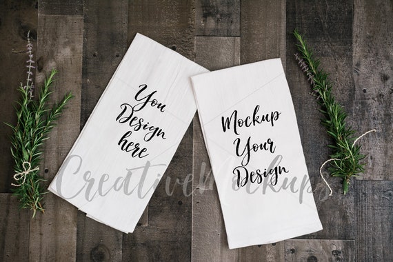 Download Tea Towel Mockup White Flour Sack Towel Mockup Farmhouse Etsy