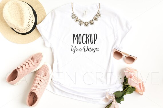 Bella Canvas White Unisex Shirt Mockup 3001 Bella Canvas Etsy