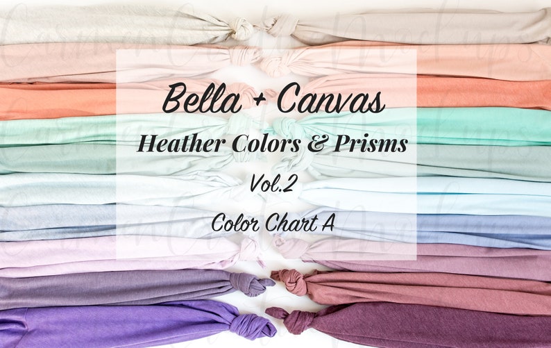 Download Bella Canvas Heather Colors Color Chart 3001CVC Vol.2 / | Etsy