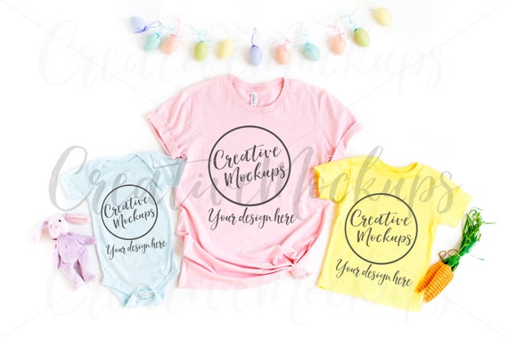 Bella Canvas Mommy And Me Shirts Bodysuit Mockup Mommy Etsy