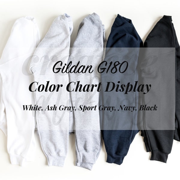Gildan Sweatshirt Color Swatch Chart - Etsy Australia