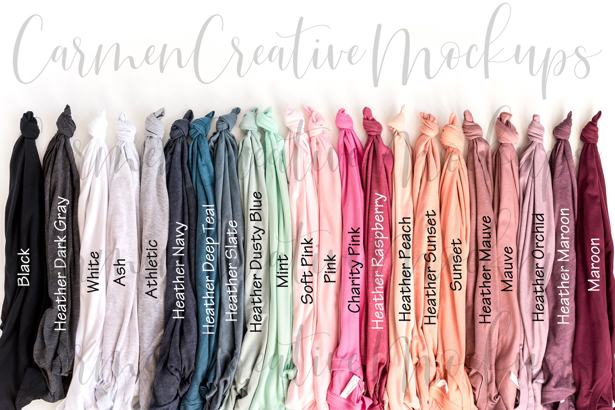 Bella Canvas Popular Color Chart 