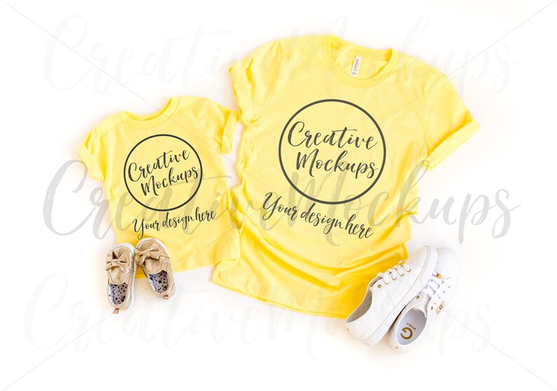 Download Mommy And Me Yellow Shirt Mockup 3001 3001t Feminine Mommy And Me Shirt Mockup Basic Shirt Mockups Digital Photo Download Photography Art Collectibles Vadel Com