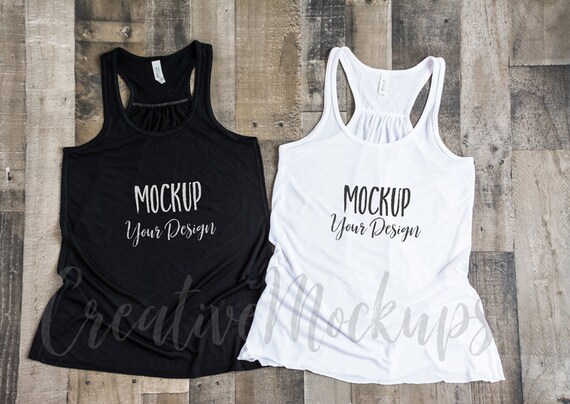 Bella Canvas Black And White Multiple Tank Top Mockup Etsy