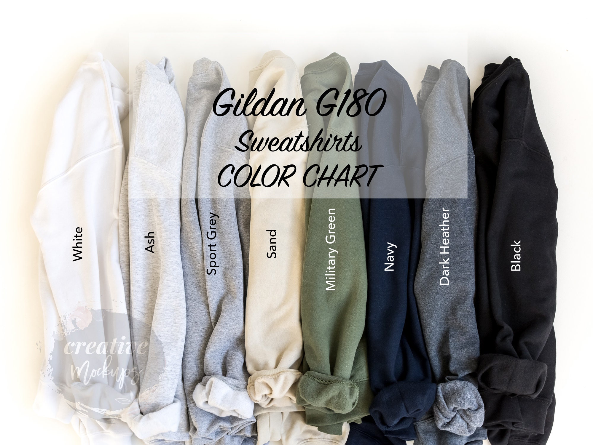 Gildan g180 color chart new arrivals