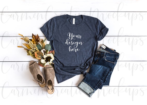 Download Wood Fall Autumn Bella Canvas Mockup Navy 3001 Men Masculine Mock Up Color Art Collectibles Vermontorganics Com